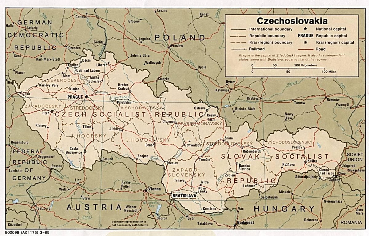 mapa da Checoslováquia, 1918