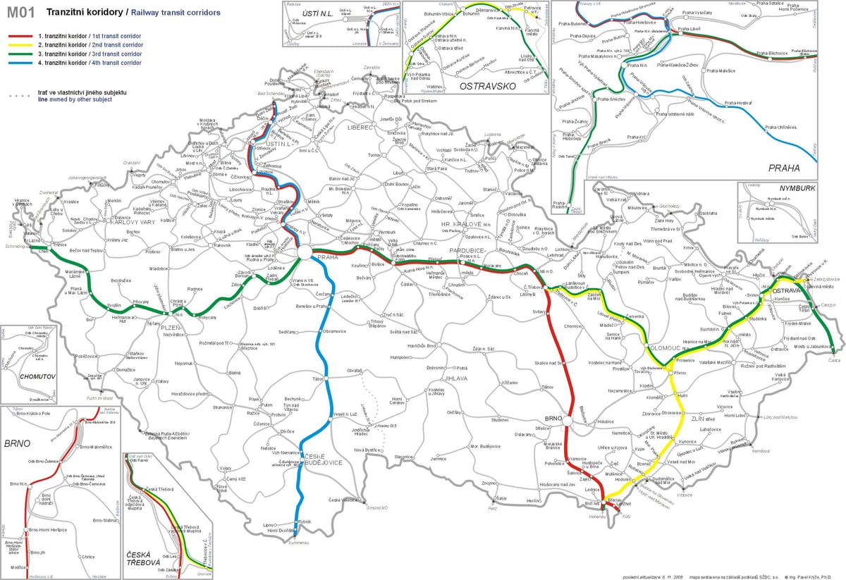 República checa mapa ferroviário