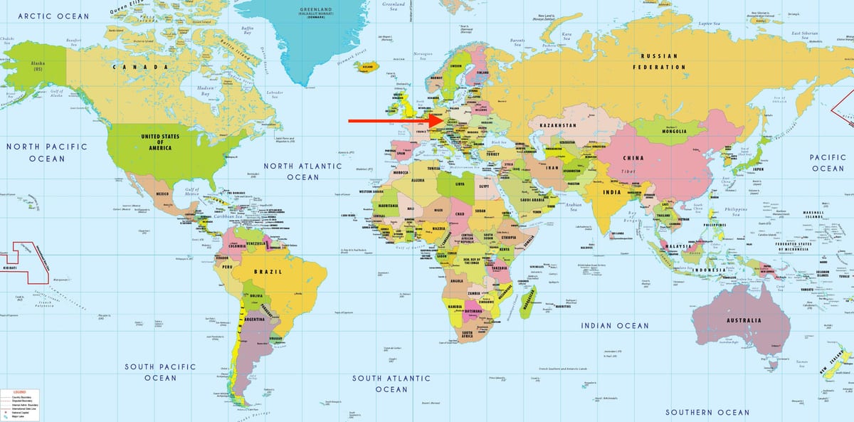 República checa no mapa