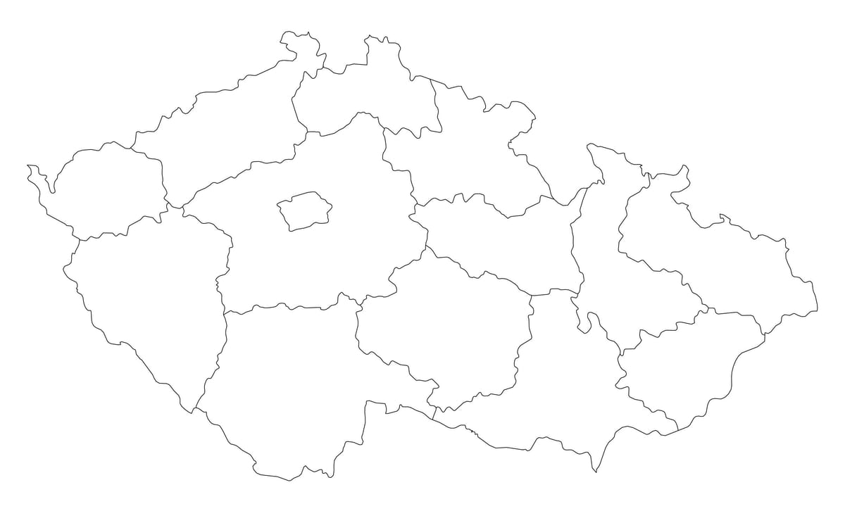República checa vetor mapa