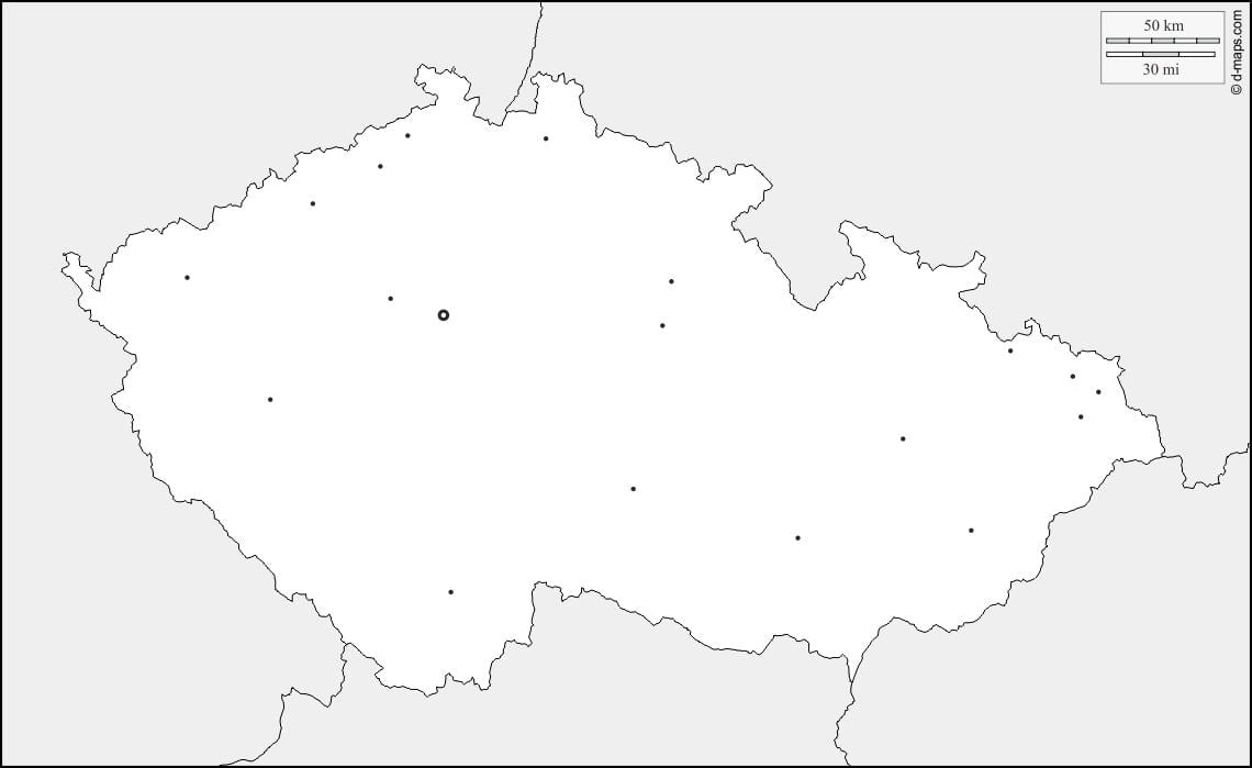 República checa mapa em branco