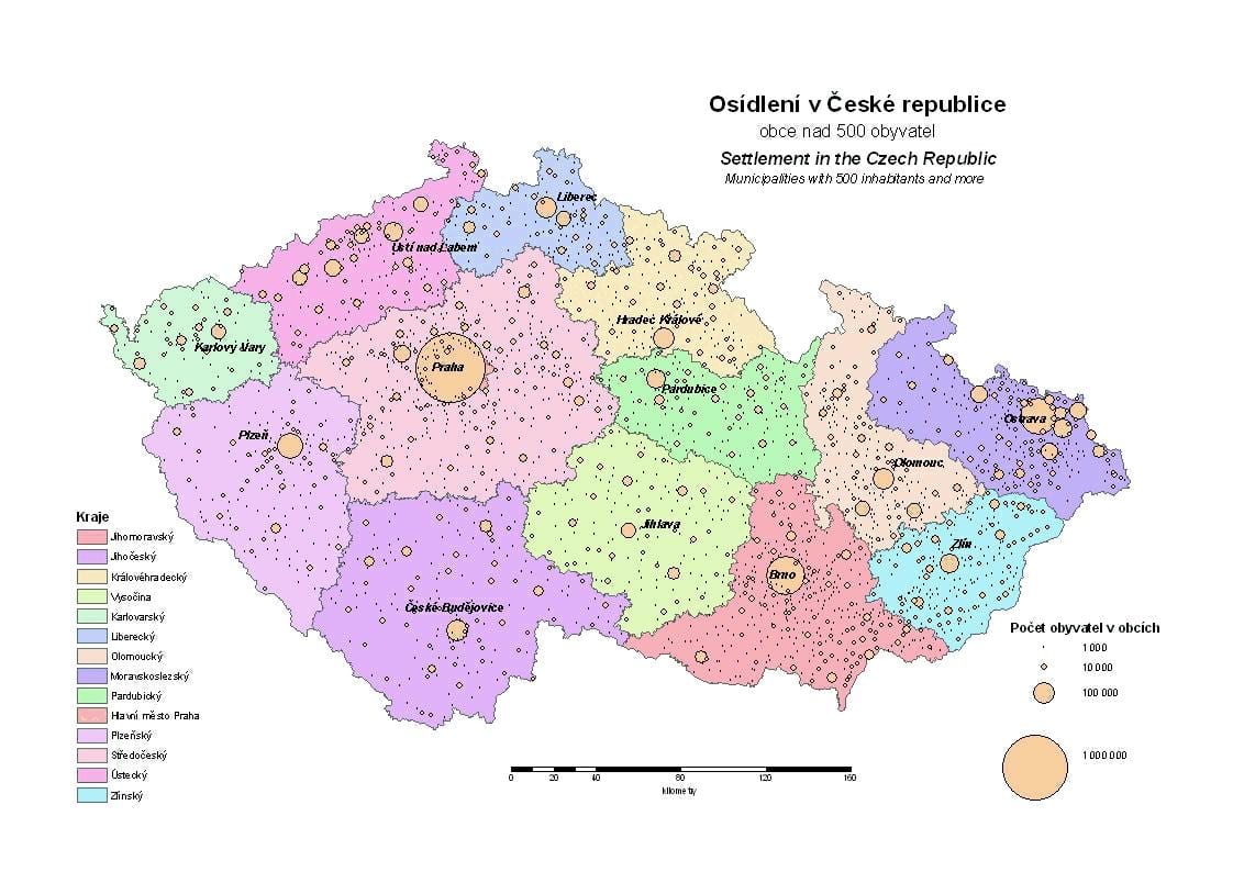 República checa municípios mapa