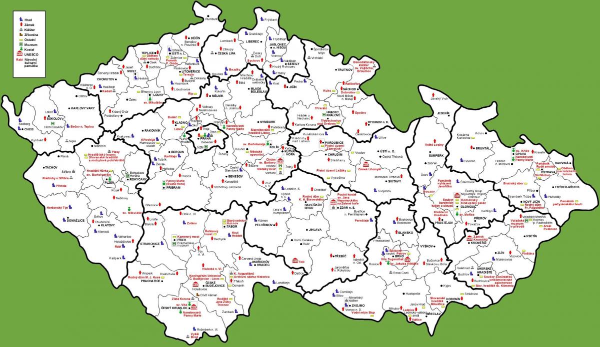 República checa museus mapa