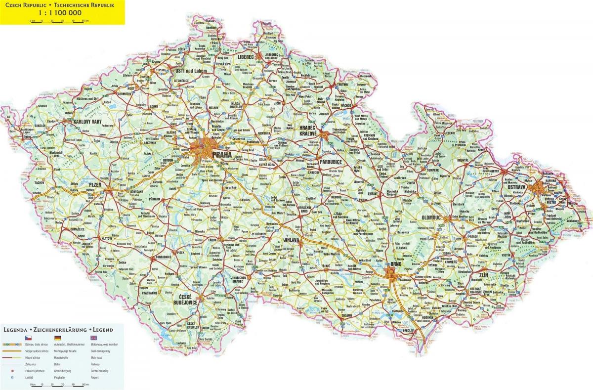 República checa transportes mapa