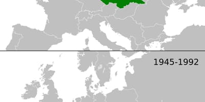 Mapa da Europa Tchecoslováquia