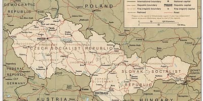 Mapa da Checoslováquia, 1918