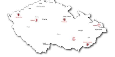 República checa aeroportos mapa