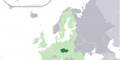 Mapa da Europa mostrando república checa