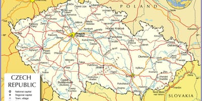 República da Checoslováquia mapa