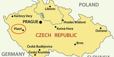 Plzen, república checa mapa
