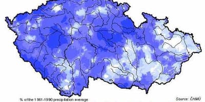 República checa chuva mapa