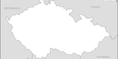 República checa mapa de contorno