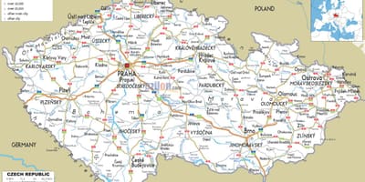 República checa estradas mapa