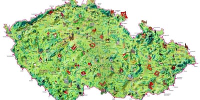 Mapa turístico república checa