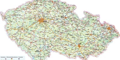 República checa transportes mapa